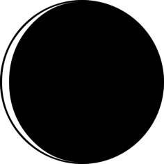 New Moon Phase Symbol Outline Icon Svg Set, Free Vectors File